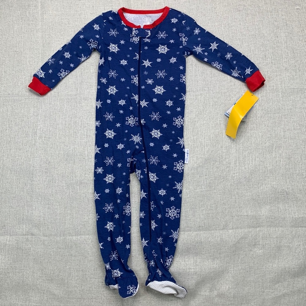MAX & OLIVIA Baby Boys Gripper Soles Easy Opening Front Zipper Onesie Size 24M
